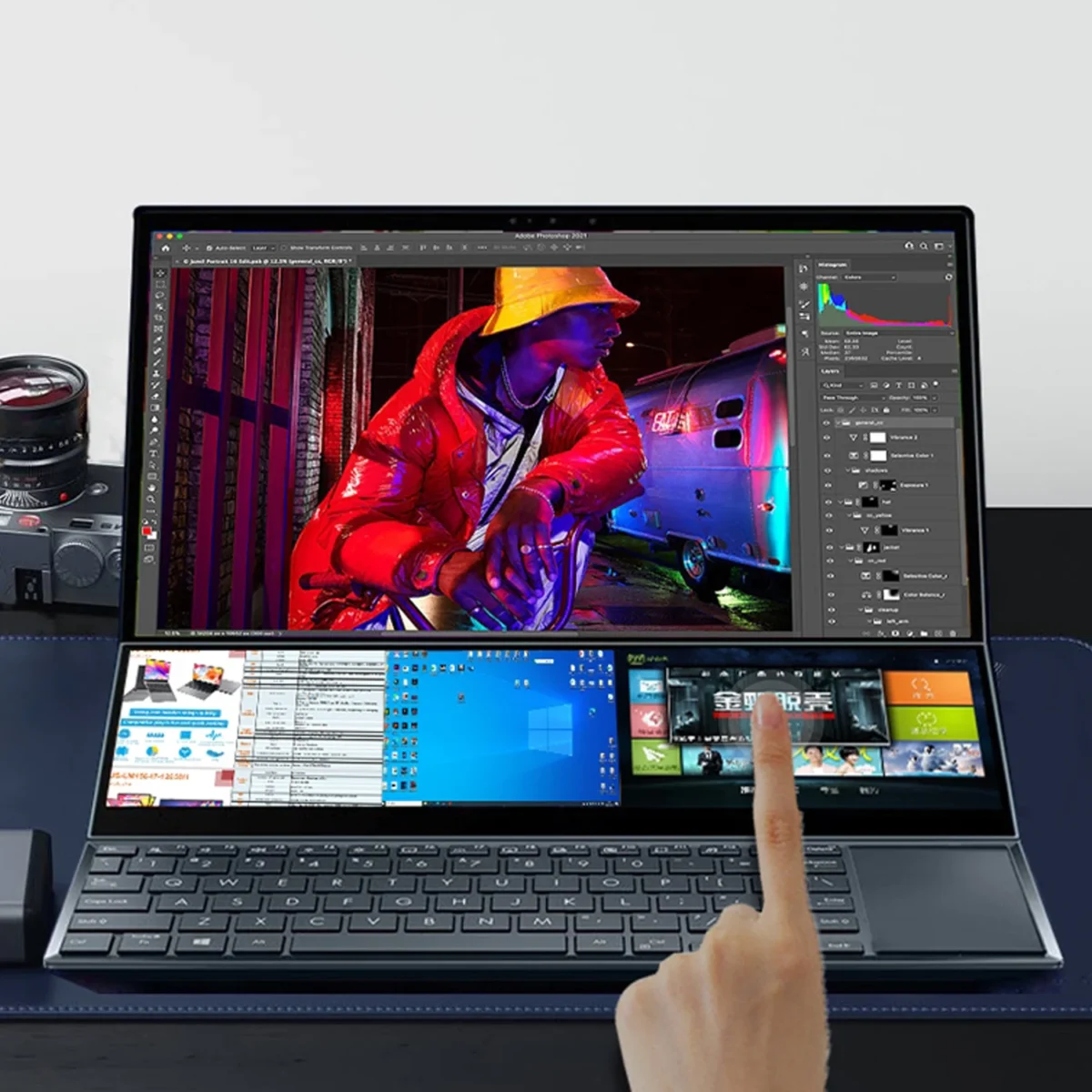 Dual-screen E-sports Laptop I7 9750H Combination of a 16-inch Screen and a 14-inch Touchscreen Windows 11 Pro gaming laptop - Image 3