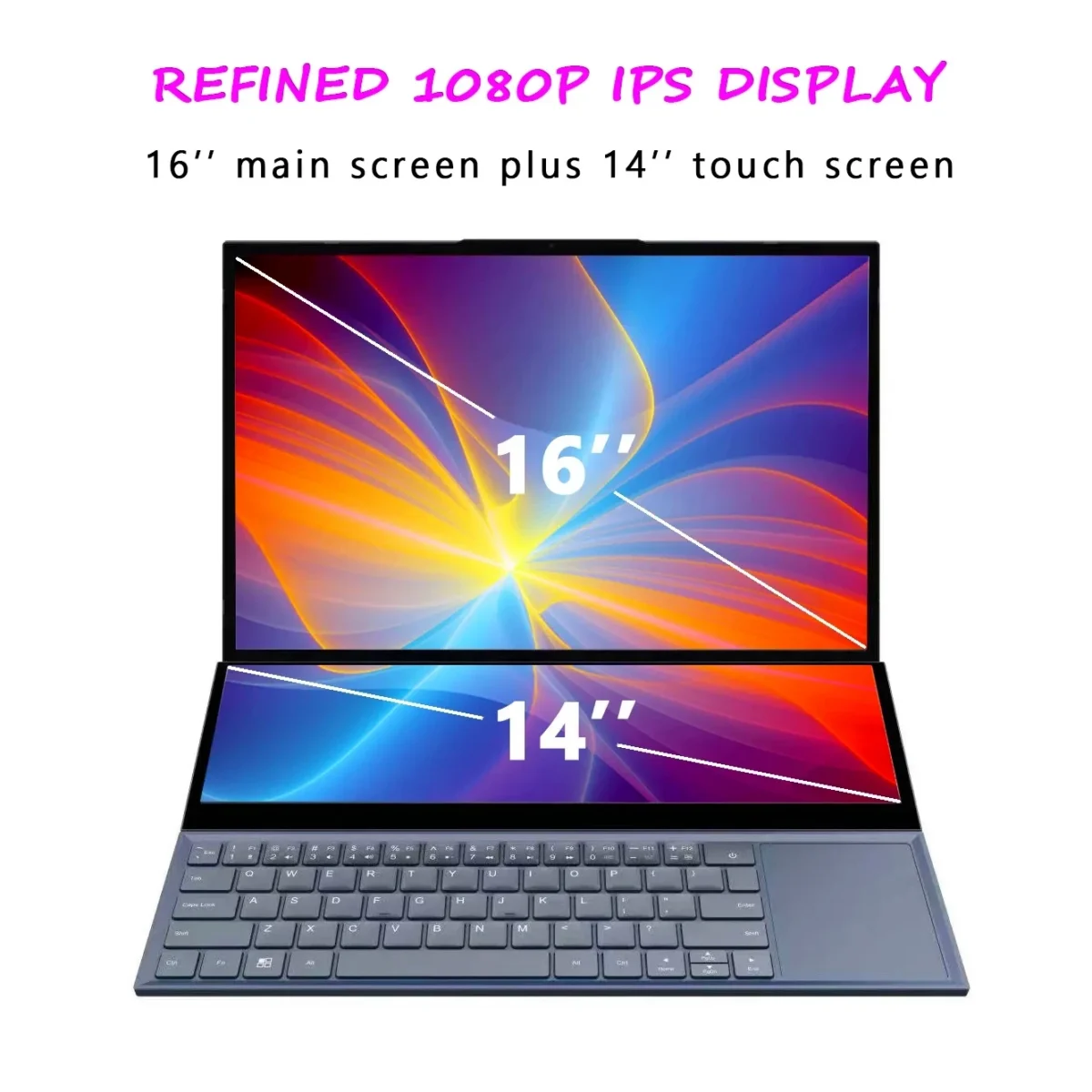 Dual-screen E-sports Laptop I7 9750H Combination of a 16-inch Screen and a 14-inch Touchscreen Windows 11 Pro gaming laptop - Image 4